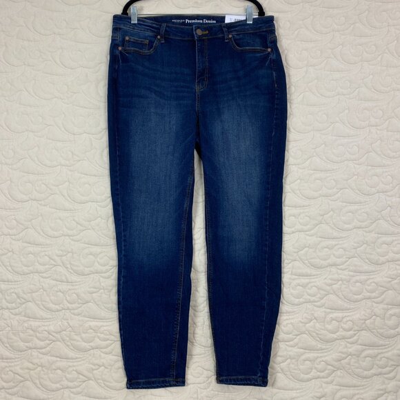 NEW Addition Elle Skinny Blue Jeans Size 18 Regular - Picture 1 of 12